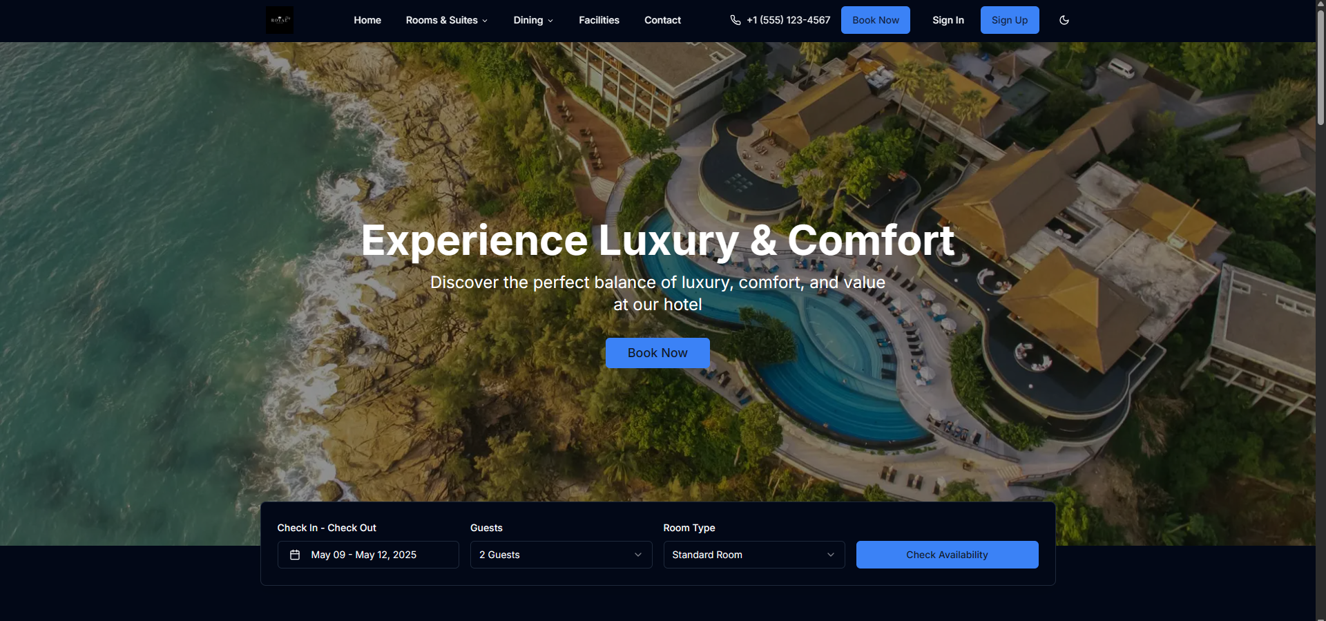 Luxury Hotel Website